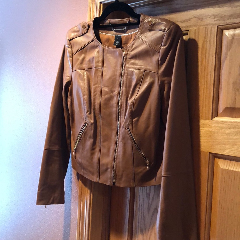 White House Black Market Leather Jacker